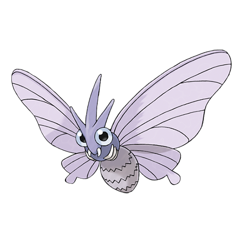 Venomoth - Bug/Poison type Pokémon #49, official artwork