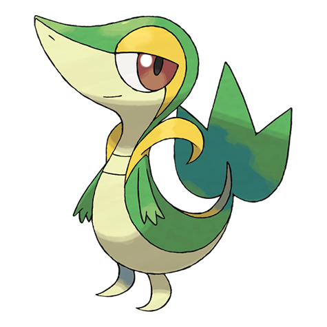 Snivy - Grass type Pokémon #495, official artwork