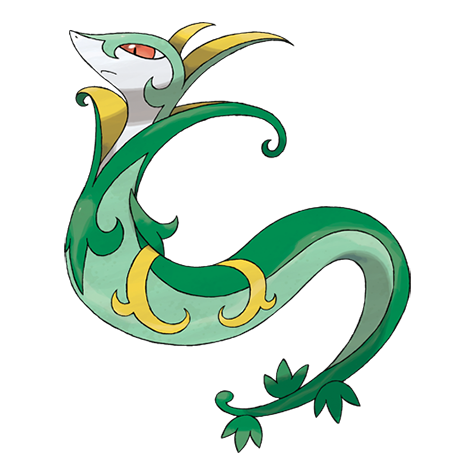 Serperior - Grass type Pokémon #497, official artwork
