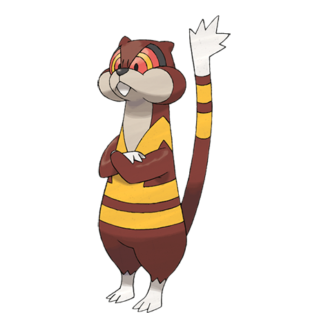 Watchog - normal type Pokémon #505, official artwork from Pokédex