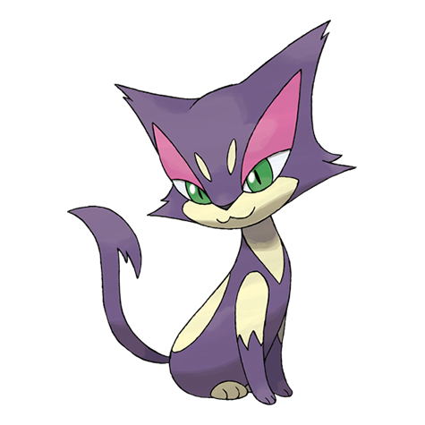 Purrloin - Dark type Pokémon #509, official artwork