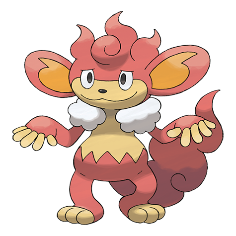 Simisear - fire type Pokémon #514, official artwork from Pokédex