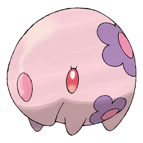 Munna - psychic type Pokémon #517, official artwork from Pokédex