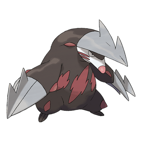 Excadrill - ground/steel type Pokémon #530, official artwork from Pokédex