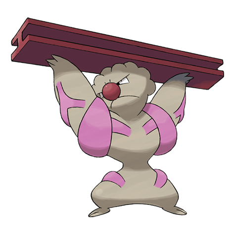 Gurdurr - Fighting type Pokémon #533, official artwork