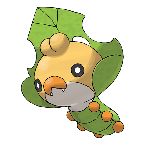 Sewaddle - Bug/Grass type Pokémon #540, official artwork