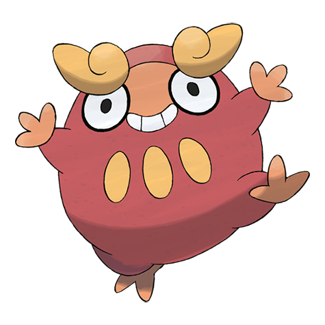 Darumaka - fire type Pokémon #554, official artwork from Pokédex