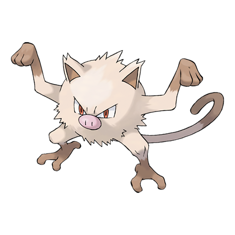 Mankey - Fighting type Pokémon #56, official artwork