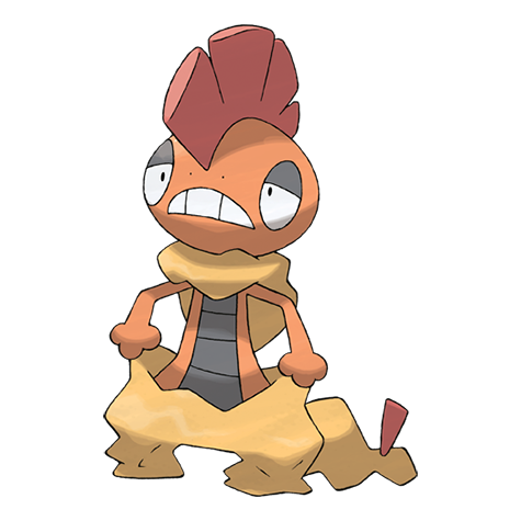 Scrafty - Dark/Fighting type Pokémon #560, official artwork