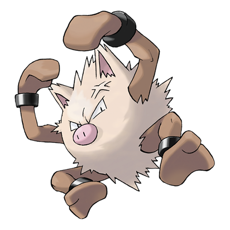 Primeape - Fighting type Pokémon #57, official artwork