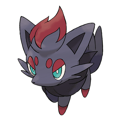 Zorua - Dark type Pokémon #570, official artwork