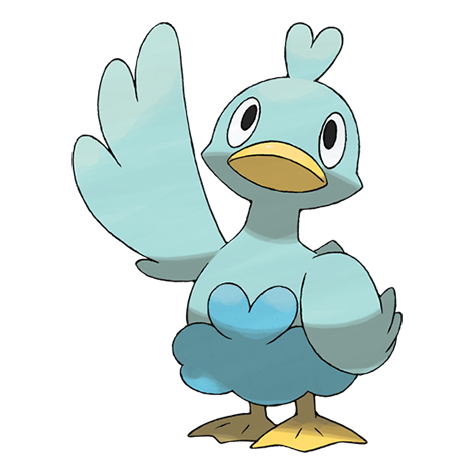 Ducklett - Water/Flying type Pokémon #580, official artwork