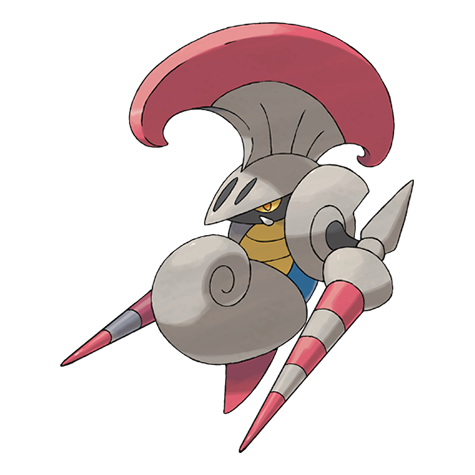 Escavalier - bug/steel type Pokémon #589, official artwork from Pokédex