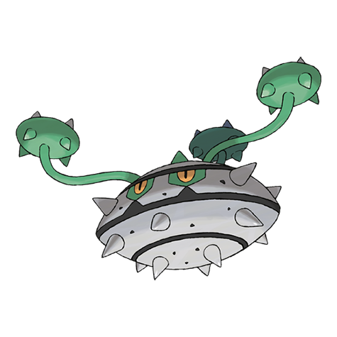 Ferrothorn - grass/steel type Pokémon #598, official artwork from Pokédex