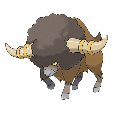 Bouffalant - normal type Pokémon #626, official artwork from Pokédex