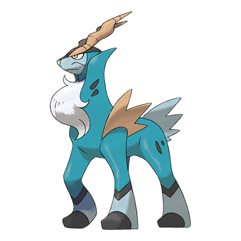 Cobalion - steel/fighting type Pokémon #638, official artwork from Pokédex