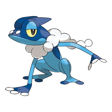 Frogadier - Water type Pokémon #657, official artwork