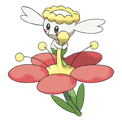 Flabebe - Fairy type Pokémon #669, official artwork