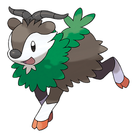 Skiddo - Grass type Pokémon #672, official artwork