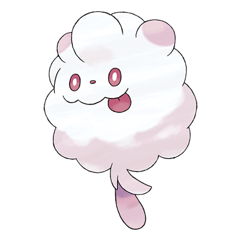 Swirlix - Fairy type Pokémon #684, official artwork