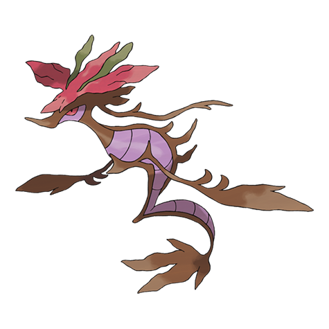 Dragalge - Poison/Dragon type Pokémon #691, official artwork
