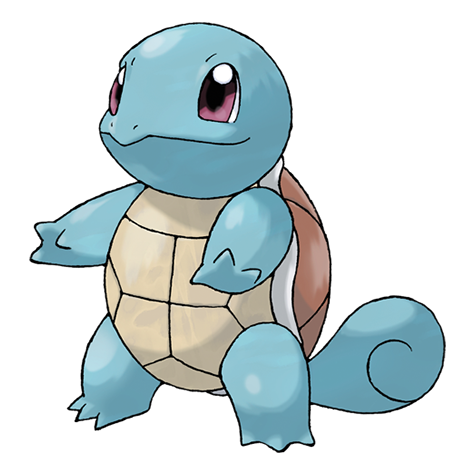 Squirtle - water type Pokémon #7, official artwork from Pokédex