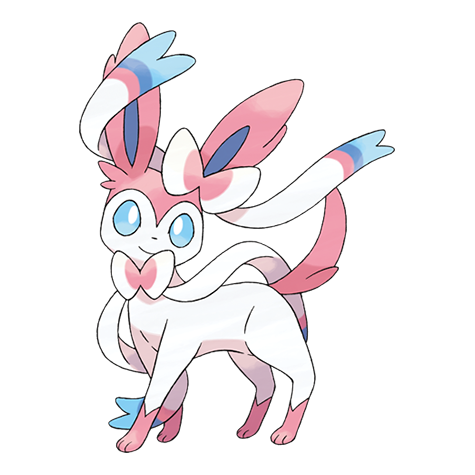 Sylveon - Fairy type Pokémon #700, official artwork