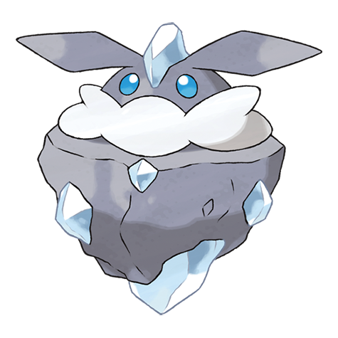 Carbink - rock/fairy type Pokémon #703, official artwork from Pokédex