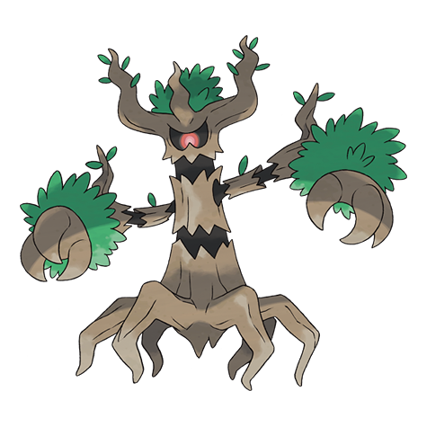 Trevenant - Ghost/Grass type Pokémon #709, official artwork