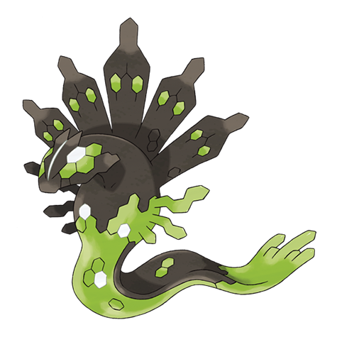 Zygarde-50 - dragon/ground type Pokémon #718, official artwork from Pokédex
