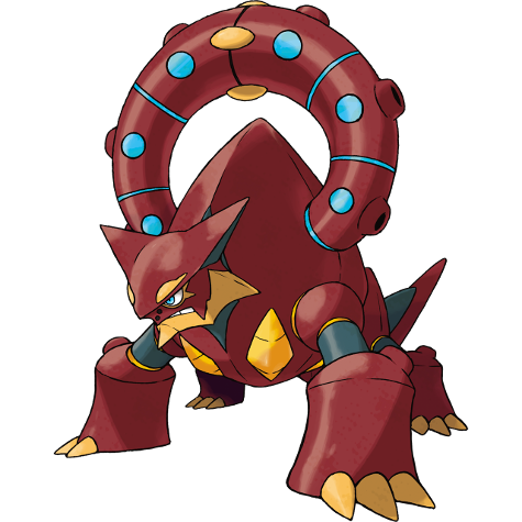 Volcanion - fire/water type Pokémon #721, official artwork from Pokédex