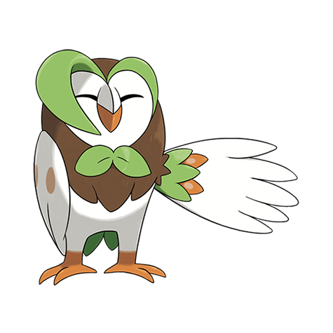Dartrix - Grass/Flying type Pokémon #723, official artwork