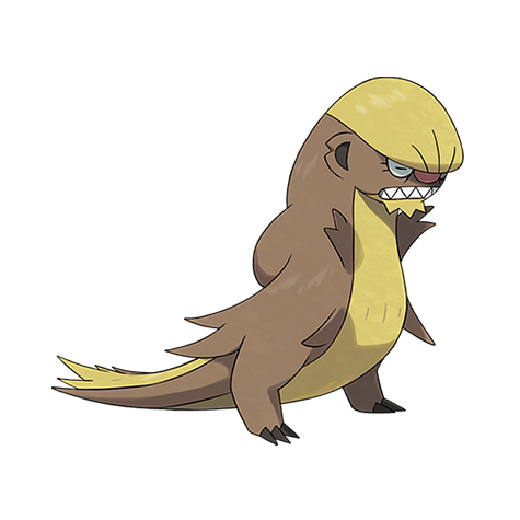 Gumshoos - normal type Pokémon #735, official artwork from Pokédex