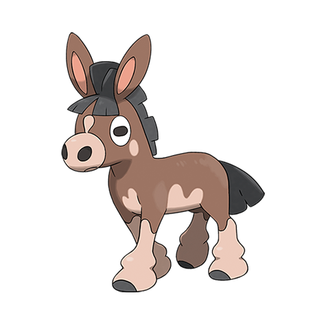Mudbray - ground type Pokémon #749, official artwork from Pokédex