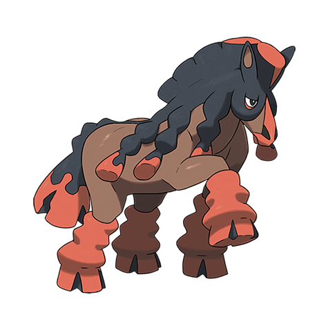 Mudsdale - ground type Pokémon #750, official artwork from Pokédex