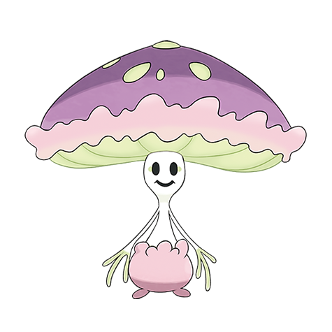 Shiinotic - Grass/Fairy type Pokémon #756, official artwork