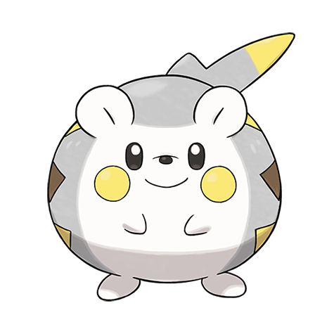 Togedemaru - electric/steel type Pokémon #777, official artwork from Pokédex