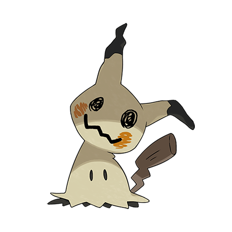 Mimikyu-disguised - Ghost/Fairy type Pokémon #778, official artwork