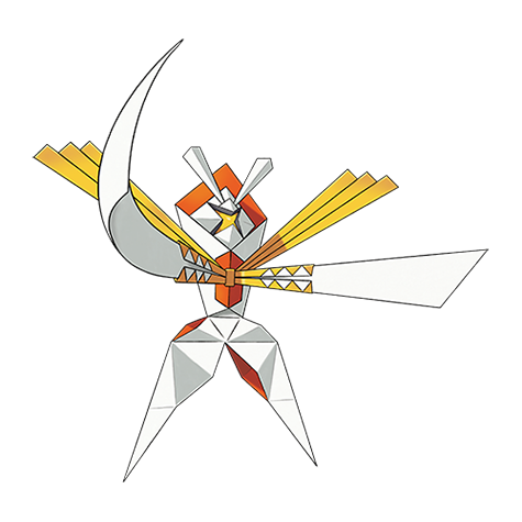 Kartana - grass/steel type Pokémon #798, official artwork from Pokédex