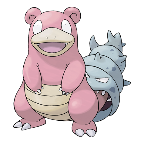 Slowbro - water/psychic type Pokémon #80, official artwork from Pokédex