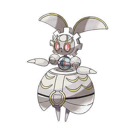 Magearna - steel/fairy type Pokémon #801, official artwork from Pokédex