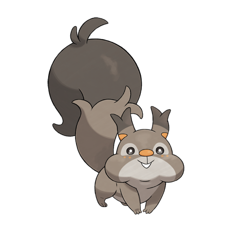 Skwovet - normal type Pokémon #819, official artwork from Pokédex