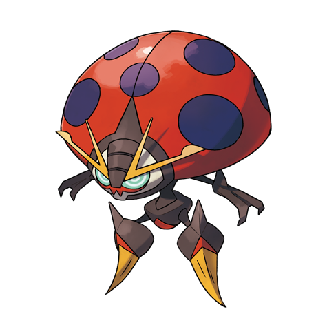 Orbeetle - bug/psychic type Pokémon #826, official artwork from Pokédex