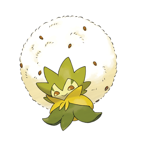 Eldegoss - Grass type Pokémon #830, official artwork