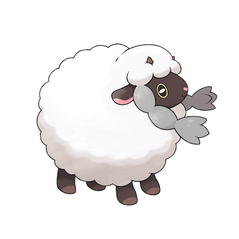 Wooloo - normal type Pokémon #831, official artwork from Pokédex