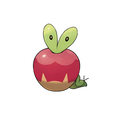 Applin - Grass/Dragon type Pokémon #840, official artwork