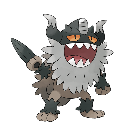 Perrserker - steel type Pokémon #863, official artwork from Pokédex