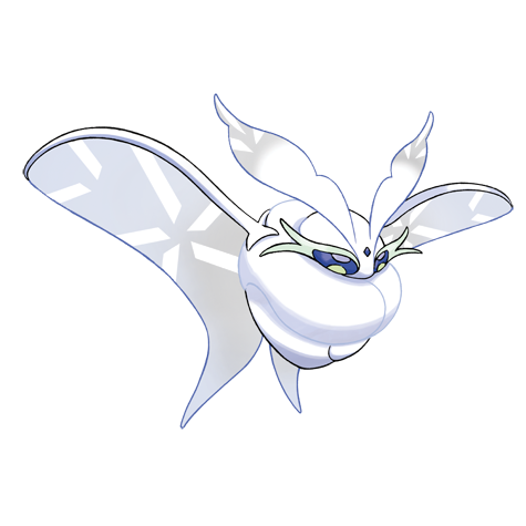 Frosmoth - Ice/Bug type Pokémon #873, official artwork