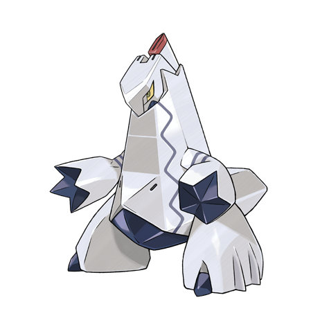 Duraludon - steel/dragon type Pokémon #884, official artwork from Pokédex