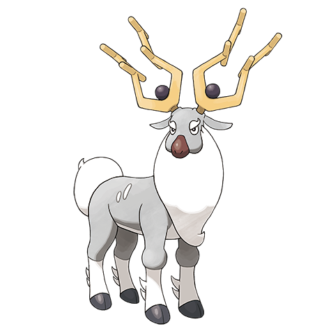 Wyrdeer - normal/psychic type Pokémon #899, official artwork from Pokédex
